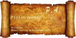 Pillis Anikó névjegykártya